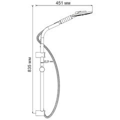 Душевой гарнитур WasserKRAFT A044