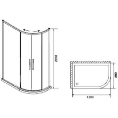 Душевой уголок Edelform Moderato EF-7070T L