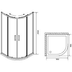 Душевой уголок Edelform Moderato EF-7010T
