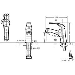 Смеситель для раковины Bravat Fit F1135188CP-RUS