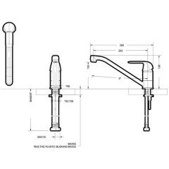 Смеситель для кухни Bravat Fit F7135188CP-RUS