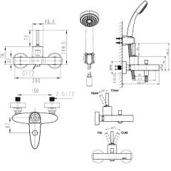 Смеситель для ванны Bravat Spring 7F679113C-B
