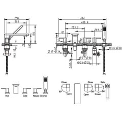 Смеситель на борт ванны Bravat Phillis F556101C-RUS