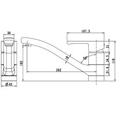 Смеситель для кухни Bravat Stream F73783C-2