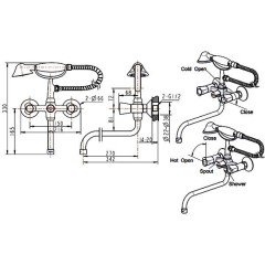 Смеситель универсальный Bravat Duo 7F6133186CP-LB-RUS
