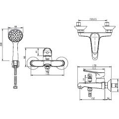 Смеситель для ванны Bravat Eco F6111147C-B