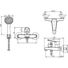 Набор для ванной комнаты Bravat Eco F00307C/00313С 3 в 1