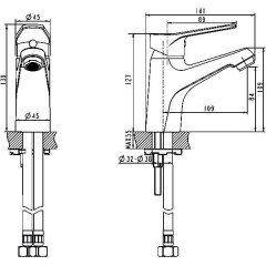 Набор для ванной комнаты Bravat Eco F00307C/00313С 3 в 1