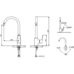 Смеситель для кухни Bravat Pure F7105161C