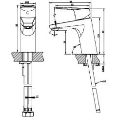 Смеситель для раковины Bravat Line F15299C-1
