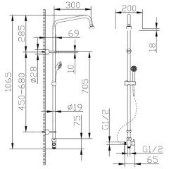 Душевой гарнитур Bravat Fit D283CP-2A-RUS