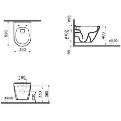 Инсталляция Grohe Rapid SL 38772001 + унитаз VitrA S50 5740B003 Rim-ex с сиденьем
