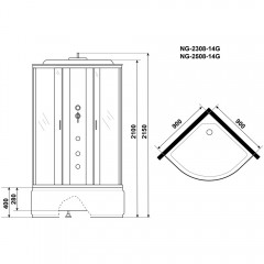 Душевая кабина Niagara Classic NG-2508-14G
