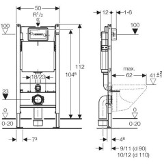 Инсталляция Geberit Duofix 458.122.21.1 + унитаз SSWW CT2038 (CT4455) ReemFree с сиденьем