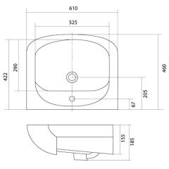 Раковина мебельная Акватон Акварель 60 1WH110195