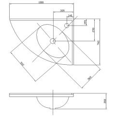 Раковина мебельная угловая Акватон Меблико L 1A70033RMB01L