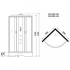 Душевая кабина Niagara Classic NG-3502-14G
