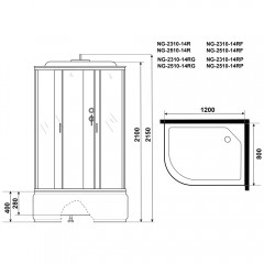 Душевая кабина Niagara Classic NG-2510-14R