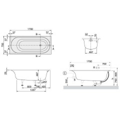 Ванна акриловая Villeroy & Boch Cetus UBQ170CEU2V-96