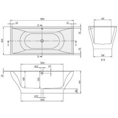 Ванна акриловая Villeroy & Boch La Belle UBQ180LAB2PDV-96