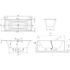Ванна акриловая Villeroy & Boch La Belle UBQ180LAB2V-96