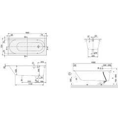 Ванна акриловая Villeroy & Boch Oberon UBQ160OBE2V-01