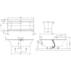 Ванна акриловая Villeroy & Boch Squaro Edge 12 UBQ170SQE2DV-01