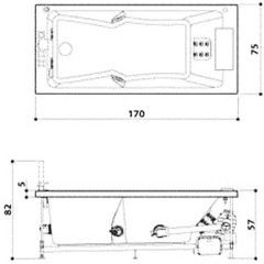 Ванна акриловая Jacuzzi Sharp 75 DX
