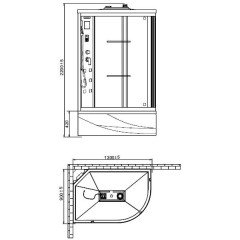 Душевая кабина Orans Basic+ SR-86155 L
