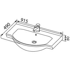 Раковина мебельная Aquanet Shenxin 90 (0090) 00169552
