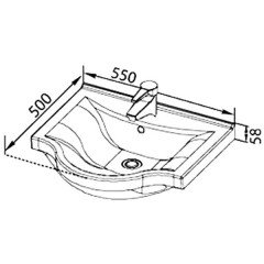 Раковина мебельная Aquanet Everson ECB58551 00177617