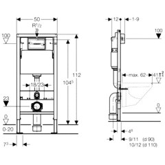 Инсталляция Geberit DuofixBasic 458.103.21.1 (458.103.00.1) с кнопкой смыва