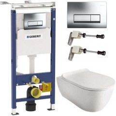 Инсталляция Geberit Duofix 458.125.21.1 + унитаз SSWW NC2038 (NC4455) ReemFree с сиденьем
