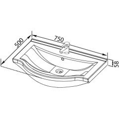 Раковина мебельная Aquanet Everson ECB58751 00177619