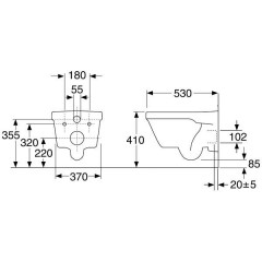 Инсталляция Geberit Duofix 458.124.21.1 + унитаз Gustavsberg Hygienic Flush WWC 5G84HR01 с сиденьем