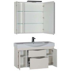 Зеркало-шкаф Aquanet Франка 105 слоновая кость 00183048
