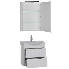 Тумба с раковиной Aquanet Франка 65 белый 00183051 + 00182328