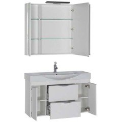 Тумба с раковиной Aquanet Франка 105 белый 00183055 + 00182330