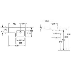 Раковина Villeroy & Boch Subway 2.0 41156R01