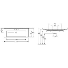 Раковина мебельная Villeroy & Boch Subway 2.0 7176D0R1