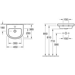 Раковина Villeroy & Boch Subway 2.0 731645R1
