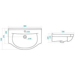 Раковина мебельная Santek Эльбрус 80 1WH109653