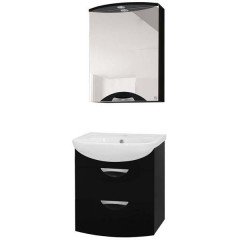 Тумба с раковиной Style Line Жасмин-2 55 чёрный