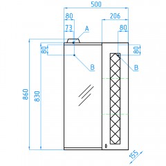 Зеркало-шкаф Style Line Канна 500/С SL-1338