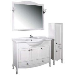 Комплект мебели ASB-Woodline Флоренция 105 белый массив ясеня