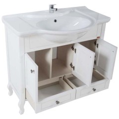 Комплект мебели ASB-Woodline Флоренция 105 белый массив ясеня