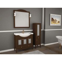 Комплект мебели ASB-Woodline Флоренция витраж 105 бук тироль массив ясеня