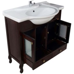 Комплект мебели ASB-Woodline Флоренция витраж 105 бук тироль массив ясеня