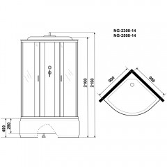 Душевая кабина Niagara Classic NG-2508-14