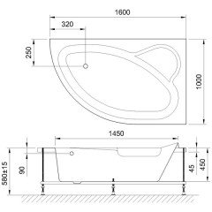 Ванна акриловая Royal Bath Alpine RB819101 160x100 R